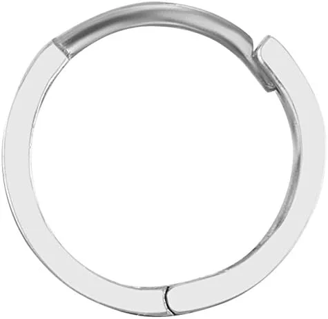 Miniatura 4 de Aretes Huggie de oro amarillo o blanco de 14 k de grosor de 0.079 in (0.433 x 0.433 in)