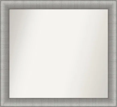 Miniatura 209 de Amanti Art Espejo de baño plateado para sobre fregadero, 28 x 47 pulgadas, espejo rectangular de plata imperial, marco de madera tradicional de gran
