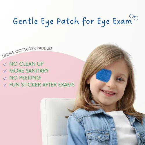Miniatura 2 de Oclusor de ojos azules para examen ocular, 100 oclusores de ojos, parches oculares para niños, oclusor para exámenes oculares, cubierta de ojos
