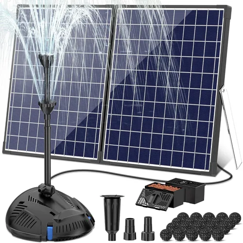 Miniatura 8 de NFESOLAR Kit de filtro de estanque todo en uno, con bomba de agua sumergible de 660 GPH, clarificador UV, filtración de 3 capas para estanques al