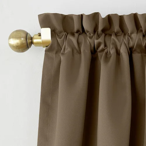 Miniatura 104 de Sun Zero Barrow - Panel de cortina para puerta con bolsillo para barra, de eficiencia energética, 54" x 72", color moca Marrón Mocha
