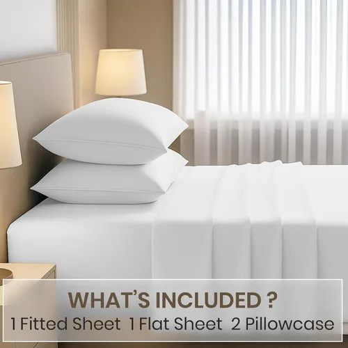 Miniatura 2 de Kotton Culture Juego de Sábanas de 4 Piezas Tamaño Twin - 1000 Hilos 100% Algodón Egipcio Ropa de Cama de Lujo Premium de Hotel - Tejido Satén Suave
