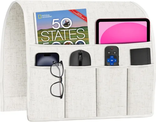 Miniatura 22 de Joywell Organizador de Sillón Reclinable con 6 Bolsillos Caddy de Sillón Soporte de Control Remoto para Sofá Reposabrazos Organizador Antideslizante