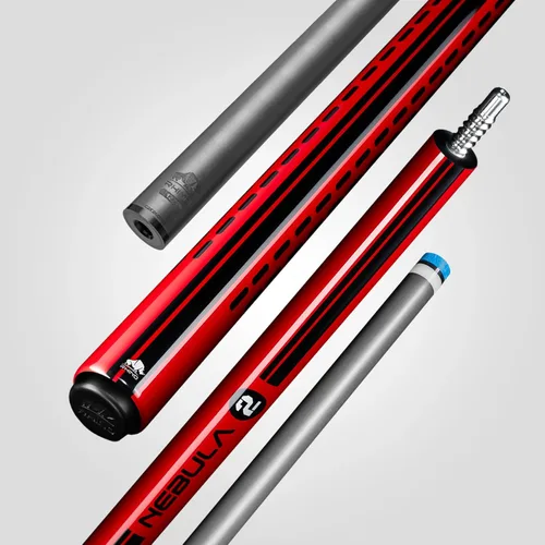 Miniatura 11 de RHINO Nebula 2 Pool Cue - Premium Carbon Fiber Shaft & Composite Butt. Time Crystal Tip, Pro Taper Design. 3/8-8 Joint, Wrapless. Low Deflection
