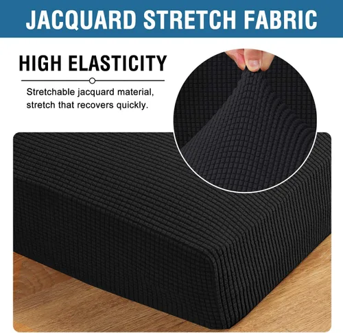 Miniatura 4 de H.VERSAILTEX - Fundas elásticas para cojín de sofá individual, fundas de asiento para silla de sofá, protector de cojín con tejido jacquard de sarga