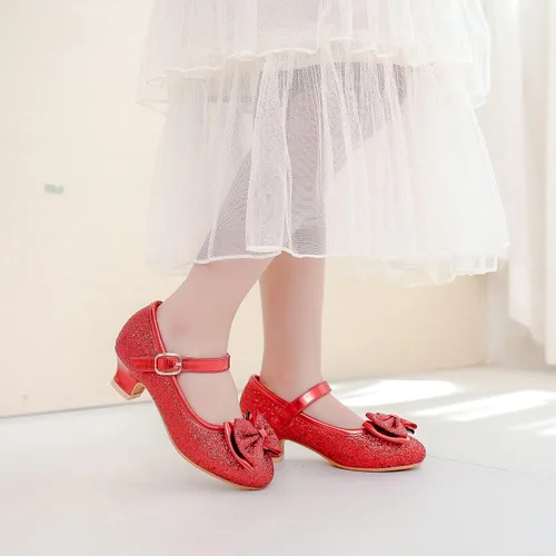 Miniatura 2 de Walofou Zapatos de vestir para niñas de flores, zapatos de tacón para fiesta de boda, zapatos planos de princesa Mary Jane para niños pequeños