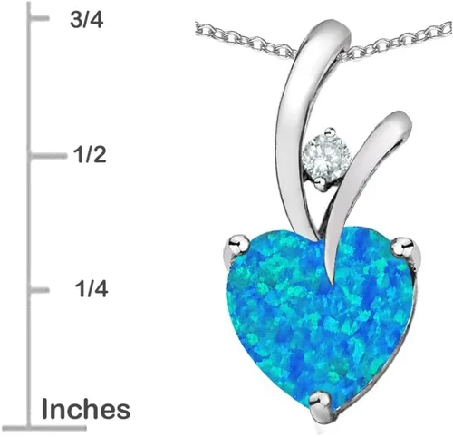 Miniatura 2 de Star K - Collar con dije de corazón de plata esterlina u oro de 10 quilates, 8mm