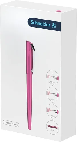 Miniatura 10 de Schneider Callissima Calligraphy - Juego de regalo de pluma estilográfica: albaricoque, 0.043 in, 0.059 in, 0.059 in, 0.071 in + paquete de 6