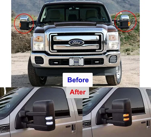 Miniatura 7 de Xinctai Juego de luces LED para espejo lateral Switchback, señal de giro para Ford F150 2013-2014, Ford F250 F350 F450 F550 Super Duty 2008-2016