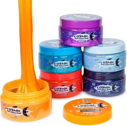 Miniatura 7 de Tub Works® Super Goo Bath Slime™ - Jabón Slime Juguete de Baño para Niños, Paquete de 6 Jabón Slime Elástico y Suave para Baño de Niños Pequeños