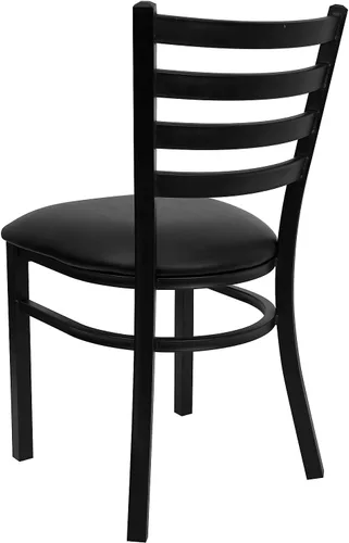 Miniatura 5 de Flash Furniture Hercules Series - Sillas comerciales de restaurante con respaldo de escalera, sillas de comedor modernas y ligeras de metal