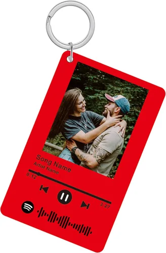 Miniatura 17 de Llavero personalizado de Spotify con imagen, llavero acrílico personalizado para fotos, llavero de código de canción de música de Spotify escaneable