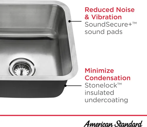 Miniatura 4 de American Standard 18DB.321800S.075 Danville - Fregadero de cocina de acero inoxidable con doble tazón, 32 x 18 pulgadas