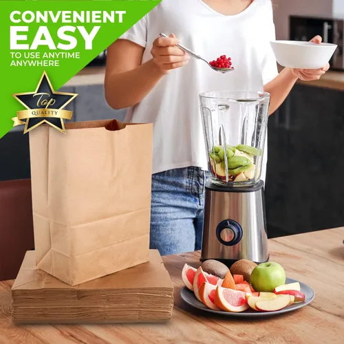Miniatura 5 de PrimeSaver Bolsas de papel resistentes de 12 x 7 x 17 pulgadas, bolsas de compras grandes de papel kraft marrón para comestibles, venta al por