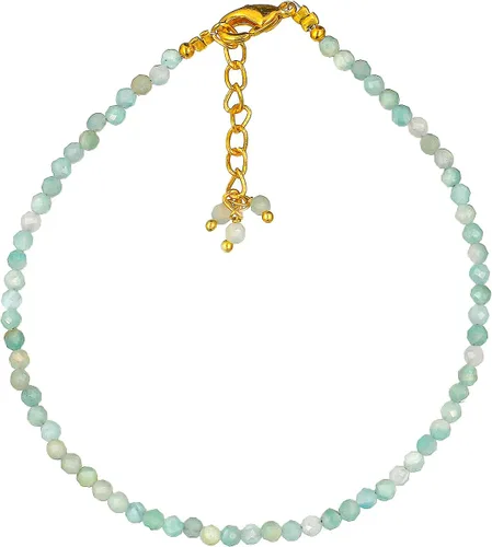 Miniatura 19 de TGH Pulsera de cuentas naturales con piedras preciosas microfacetadas, joyería para ella, cristales curativos energéticos de piedra natal, cadena
