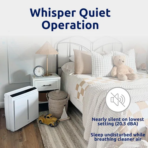 Miniatura 4 de Rabbit Air, A3 SPA-1000N Purificadores de aire para el hogar, purificador de aire HEPA ultra silencioso, purificadores de aire de montaje en pared