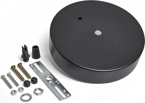 Kit de luz de techo de un solo agujero negro de 6 pulgadas con herrajes, profundidad y ancho extra que los toldos estándar
