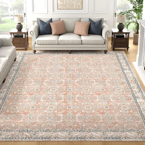 Miniatura 55 de jinchan Alfombra floral primaveral de 2 x 3 pies para entrada, alfombra desgastada lavable, de pelo corto, suave, pequeña, antideslizante, tapete
