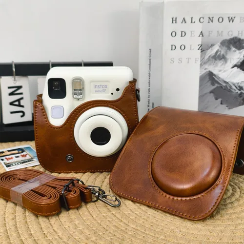 Miniatura 4 de Protective Case for Fujifilm Instax Mini 7+ SE Instant Camera, Premium PU Leather Mini 7 Plus 7c 7s Case Bag with Removable Adjustable Strap (Brown)