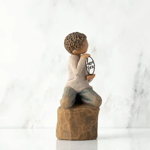 Miniatura 4 de Willow Tree Love You Too (piel más clara), figura esculpida pintada a mano