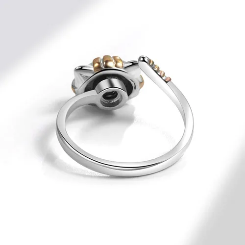Miniatura 68 de Anillo de plata de ley 925, minimalista, ajustable, hecho a mano, para mujeres y niñas