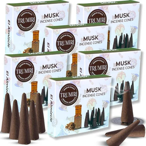 Miniatura 58 de TRUMIRI Incienso ámbar – Paquete de 20 conos (2 x 10) – Incienso de cono perfumado