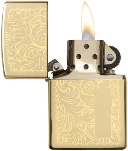 Miniatura 3 de Mechero Zippo personalizado – Mechero grabado con diseño veneciano personalizado Mechero de metal genuino resistente al viento Regalo único