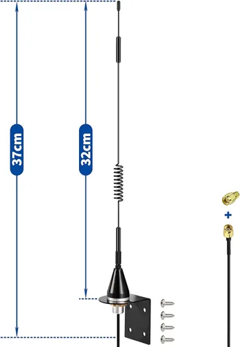 Miniatura 5 de Bingfu Antena macho 4G LTE 7dBi RP-SMA para exteriores, soporte fijo para montaje en pared, compatible con 4G LTE, router inalámbrico, cámara