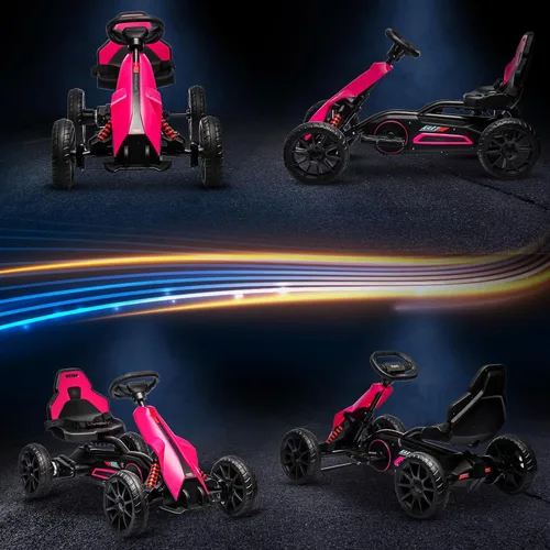 Miniatura 6 de Aosom Go Kart eléctrico de 12 V para niños, juguete para montar al aire libre con accionamiento hacia adelante hacia atrás y velocidad ajustable