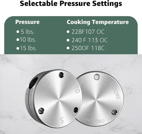 Miniatura 3 de Regulador de presión de reemplazo de peso para olla a presión de 1930-10.5 qt, 15.5 qt, 21.5qt, 25 qt, 30qt, 41.5qt - Se adapta a todas nuestras