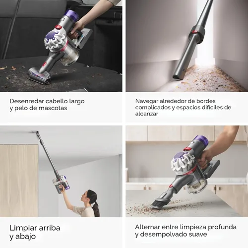 Miniatura 6 de Dyson Aspiradora inalámbrica V8, limpia suelos duros y alfombras, desenreda, se convierte en portátil, 115AW, 2 modos de potencia, hasta 40 minutos¹