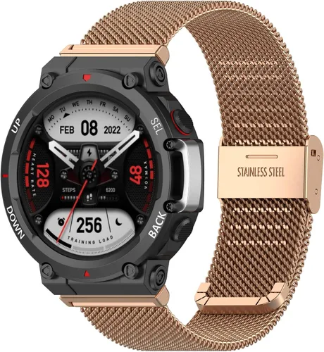 Miniatura 7 de TenCloud Correas compatibles con Amazfit T-Rex 2 Correa de reloj de liberación rápida, impermeable, correa de repuesto de acero inoxidable ajustable
