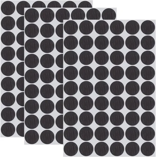 Miniatura 9 de 162 calcomanías autoadhesivas de PVC para agujeros de tornillo, 3 hojas de plástico, cubierta texturizada a prueba de polvo e impermeable, 0.827 in