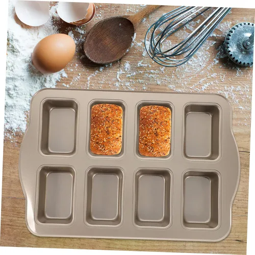 Miniatura 8 de MAGICLULU Mini molde para hornear pan, de acero al carbono, para hornear, molde de metal antiadherente para asar para cafeterías caseras