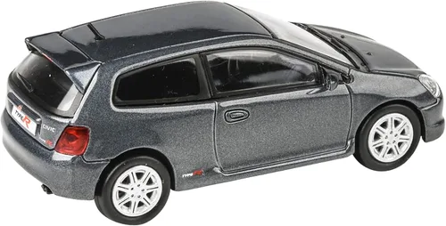 Miniatura 2 de 2001 Civic Type R EP3 Cosmic Gray Metálico 1/64 Diecast Model Car por Paragon Models PA-55344