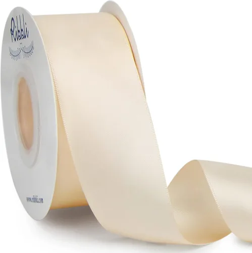 Miniatura 44 de Ribbli - Cinta de satén de doble cara dorada, 1 pulgada x 25 yardas, uso para ramo de lazos, envoltura de regalos, decoración de boda Dorado