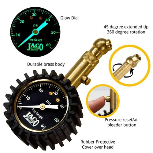 Miniatura 2 de JACO Elite Medidor de presión de los neumáticos 60 PSI