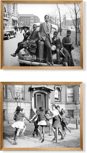 Miniatura 6 de Arte de pared con fotos afroamericanas vintage - Regalos para el Mes de la Historia Negra, Día de MLK - Impresiones de imágenes retro para maestros