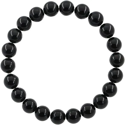 Ouubuuy Pulsera elástica de cuentas de piedra natural de 0.315 pulgadas para hombres y mujeres, pulseras de cuentas de