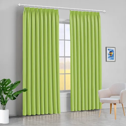 Miniatura 25 de 100% poliéster, panel de cortina de ventana de doble pellizco, con aislamiento térmico (negro, 57.9 x 72.0 in, 1 panel)