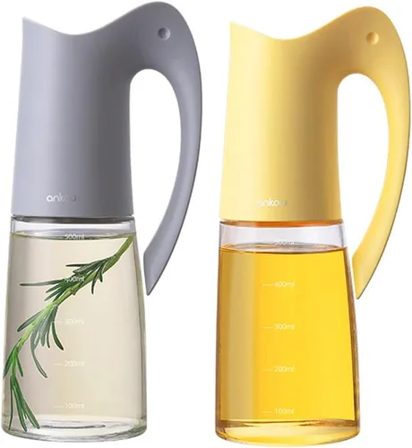 Miniatura 11 de Dispensador de aceite de vidrio y rociador de aceite para cocina de cocina, juego de rociador dispensador de aceite de oliva, botella de spray