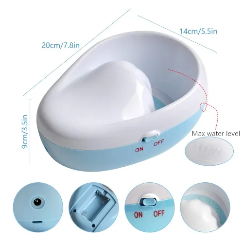 Miniatura 5 de Cuenco eléctrico de remojo de uñas de burbujas, cuenco de mano de manicura, masaje de spa de chorro de agua, máquina de manicura relajante