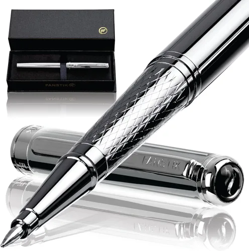 Miniatura 12 de FANSTIK Bolígrafo de lujo negro y dorado, juego de regalo elegante para mujeres, chapado en oro real de 24 quilates, juego de regalo profesional