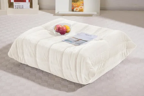 Miniatura 59 de Puf para adultos, silla puf grande, sillón con relleno de espuma viscoelástica para el hogar, apartamento o sala de juegos, gris afelpado Felpa gris