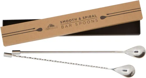 Miniatura 12 de A Bar Above Juego de cucharas de bar, mango en espiral, cucharas de mezcla de acero inoxidable para mezclar cócteles, para remover y colocar