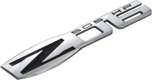 Miniatura 3 de 2 emblemas de guardabarros Z06 de repuesto para Chevrolet Corvette C5 (cromo/negro)