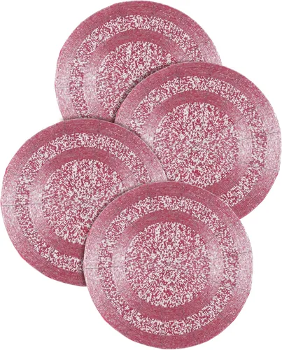 Miniatura 11 de Cargador Redondo con Cuentas de 13", Blanco, Mantel Decorativo para Mesa de Comedor, Cargador Brillante para Fiestas y Navidad, Decoración de Mesa
