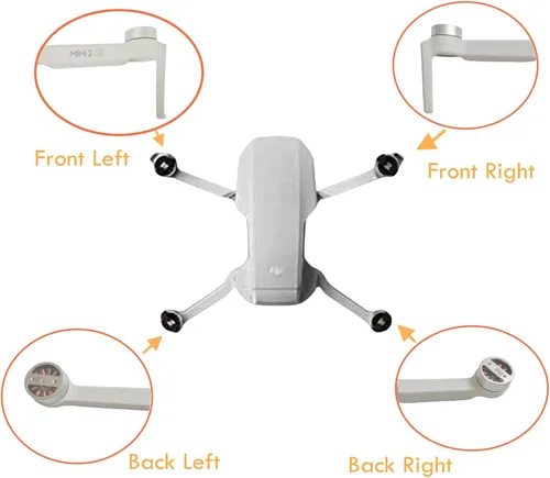 Miniatura 3 de Mavic Mini 2 SE Repuestos Drone Motor Brazo Asamblea Reemplazo para DJI Mini 2 SE Trasero Izquierdo Atrás Izquierdo
