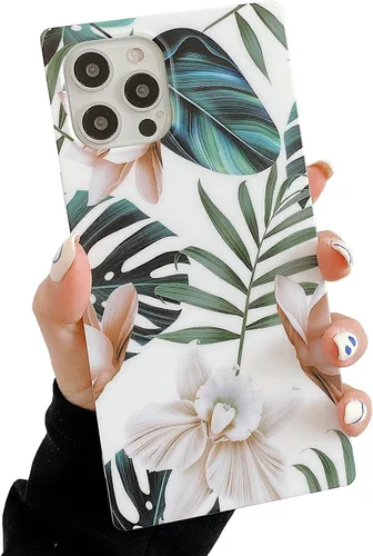 Miniatura 56 de Elegante Funda con Concha de Madre Perla para Niña Compatible con iPhone 14 de 6.1 Pulgadas, Funda Rectángulo con Borde, Elegante y delgada