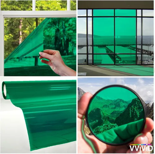 Miniatura 18 de VViViD láminas de vinilo para coloración de ventana, transparentes, coloridas, Azul Naranja